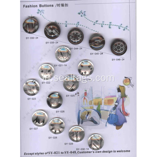 Logo Printed Polyester Button